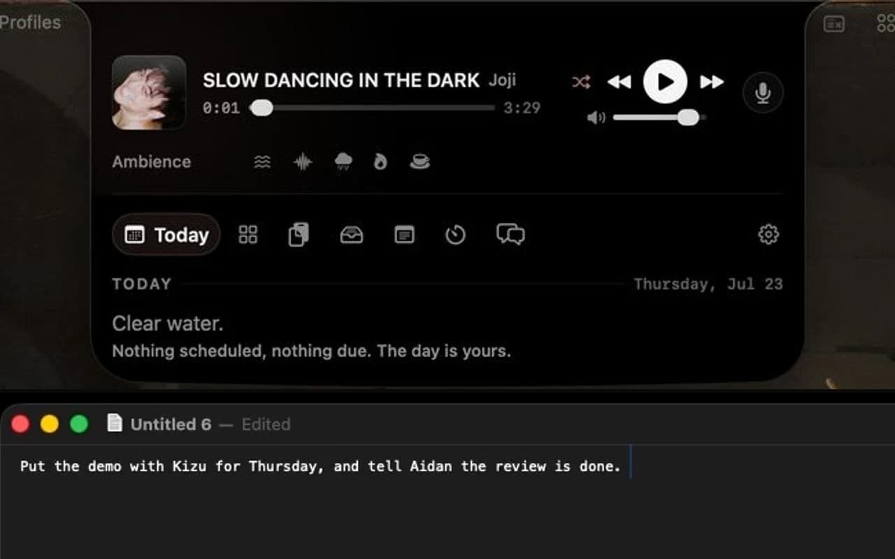 The Chalant site: “The dynamic island your Mac was missing.”